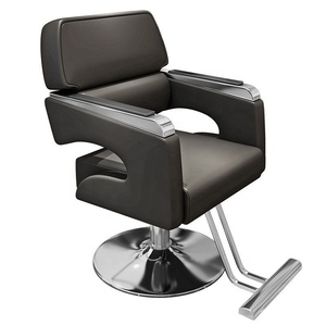 Fauteuil de Barbier Kisen de Luxe en Similicuir Noir avec Fonction de Coiffure sans Inclinaison pour Salon de Coiffure Féminin - Product Image 5