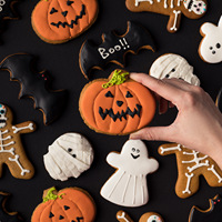 Moule à gâteaux en acier inoxydable citrouille fantôme chauve-souris chat design emporte-pièces pour la décoration de fête alimentaire d'Halloween