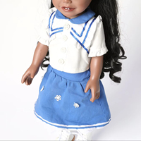 Poupée Fille Africaine Noire 45 cm (18 Pouces) en Vinyle Éducative à la Mode, Perruque Collée, Échelle 1:4, Unisexe