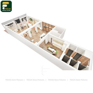 Exhibidores de Ropa Modernos para Minoristas, Mostrador de Ropa, Vitrina de Prendas, Mueble de Vidrio para Tienda - Product Image 6