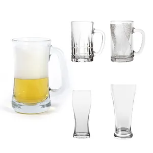 Custom Logo Beer Drinking Glassware Cup Clear Craft Brews Beer Glass