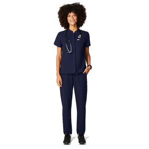 Classic Fit Mandarin Collar Stretch Massagem Terapeuta Mulheres Hospital Médico Uniforme Scrubs Uniformes Conjuntos - Product Image 2