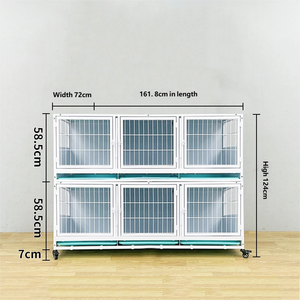 กรงแยกสัตว์เลี้ยงอเนกประสงค์หลายชั้น สำหรับแมวและสุนัข ใช้สำหรับเพาะพันธุ์ โรงพยาบาลสัตว์ เหมาะสำหรับร้านขายสัตว์เลี้ยงและสถานที่ท่องเที่ยว - Product Image 1