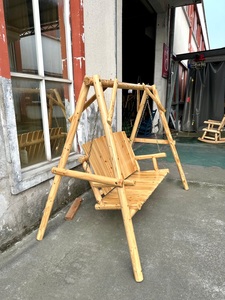 HE-1378, Fauteuil <span class=keywords><strong>suspendu</strong></span> en <span class=keywords><strong>bois</strong></span> massif pour extérieur, patio, plage, terrasse, balançoire en <span class=keywords><strong>bois</strong></span> naturel - Product Image 2