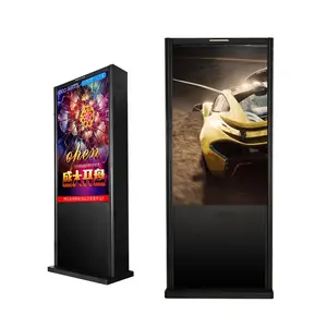 Extérieur 4k HD vidmate étanche kiosque écran tactile machine publicité 43 pouces affichage extérieur d'affichage à cristaux liquides de totem de signalisation numérique d'affichage