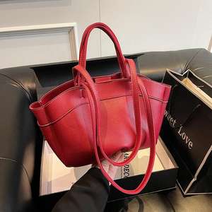 Fashionable lychee pattern daily women's bucket bag, retro <b>unique</b> fashion luxury <b>handbag</b> - Product Image 2