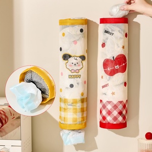 Support mural personnalisé extra large pour sacs poubelles, filet de rangement en maille, distributeur d'organisateur de sacs d'épicerie pour sacs poubelles et film alimentaire - Product Image 5