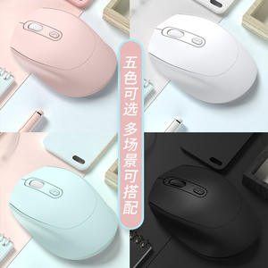 Souris sans fil 2.4G Bluetooth, Rechargeable, optique silencieuse, 4 boutons, double mode, pour ordinateur portable, design couleur Macaron - Product Image 2