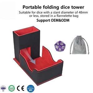 Boîte à dés en cuir PU personnalisée FX, vente en gros, petit MOQ, avec livraison rapide, pour TCG RPG - Product Image 1