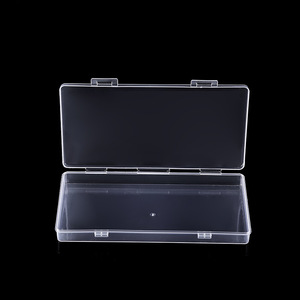 Rectangular Transparent Plastic <b>Box</b> 16.5x8.5x1.7cm Covered For Fishing <b>Gear</b> Storage Stationery Desktop Organizer - Product Image 3