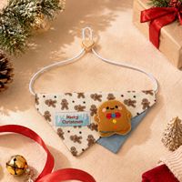 Bandana de Noël mignon pour animaux de compagnie, en peluche 3D, motif Père Noël et renne, réglable, pour chien et chat, écharpe de fête