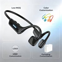 Headphone Konduksi Tulang Terbuka Kustom Nirkabel Headset Olahraga MOQ Rendah Mendukung Logo Kustom Warna Kemasan