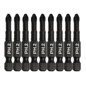ดอกไขควงฟิลลิปส์ Ph2 10 ชิ้น ก้านหกเหลี่ยม 6 มม. ผิวเคลือบสีดำออกไซด์ - Product Image 5