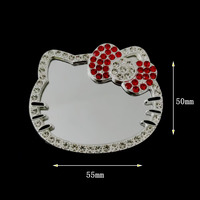 Nouvelle coque de téléphone DIY polyvalente en alliage plaqué or en forme de tête de chat, accessoires de beauté, produits de maquillage pour femmes, vente en gros