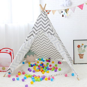 De interior al aire libre de lona de algodón de los niños jugar juguete de la <span class=keywords><strong>casa</strong></span> <span class=keywords><strong>tipi</strong></span> <span class=keywords><strong>tienda</strong></span> de camping carpas <span class=keywords><strong>tipi</strong></span> - Product Image 1