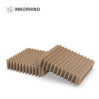 Diviseur de boîte en carton ondulé à 144 cellules détachable personnalisé INNORHINO |   Insert en carton kraft avec lamination mate et gaufrage pour articles faits main