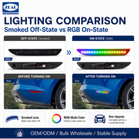 Feu de position latéral LED RGB pour pare-chocs arrière Ford Mustang 2015-2023, clignotant séquentiel, lentille fumée