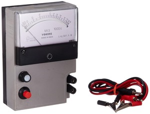 Testeur d'isolation analogique Yokins 1000V 200M, fonctionnant sur piles |   Fabriqué en Inde |   Haute précision 5% |   Protection IP65 |   1 an |   OEM - Product Image 3