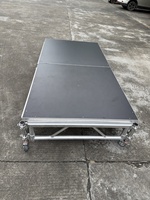 Plateforme de Scène Modulaire Pliable en Alliage d'Aluminium, Contreplaqué Antidérapant, Hauteur Réglable, Capacité de Charge 1000 kg, Rapide