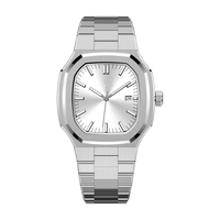 Montre pour homme de style minimaliste classique, prix d'usine, logo personnalisé, boîtier de 40 mm, acier inoxydable 316L, montre carrée ultra-fine pour homme