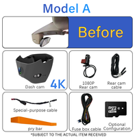 Caméra embarquée 4G pour CR-V, avant 2K, arrière 1080p, ajustement personnalisé Gen6 2023-2026, enregistrement en boucle automatique, vision nocturne, enregistreur vidéo