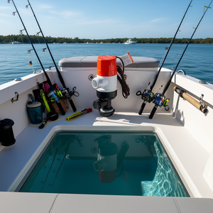 Pompe d'aération pour vivier 12V 1100GPH, 2 entrées droites, pour bateau marin - Product Image 2