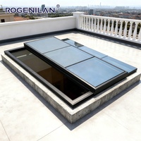 Fenêtre de toit en aluminium à double vitrage insonorisée Rogenilan pour balcon, avec télécommande