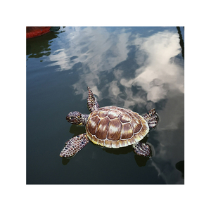 Sculpture flottante en résine faite à la main et peinte à la main en forme de tortue pour <span class=keywords><strong>jardin</strong></span> et étang - Product Image 1