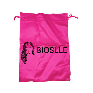 Vendita calda all'ingrosso Mix di colore di lusso con coulisse grande Logo personalizzato borsa di raso con sacchetto di polvere per 4 stagioni uso domestico parrucche - Product Image 4