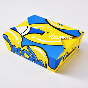 Boîte alimentaire portable en papier couché brillant biodégradable avec revêtement UV auto-érectile pour vente en gros, idéale pour les plats à emporter - Product Image 5