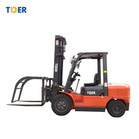 Attache pour chariot élévateur TDER 2 tonnes 3 tonnes avec pince rotative, pince pour rouleaux de papier, pince pour balles, attache pousse-tire