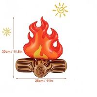 Modèle de flamme gonflable en PVC personnalisé en usine, impression 4 couleurs amusante, durable, respectueux de l'environnement, pour Halloween, anniversaire, Noël, nouveauté