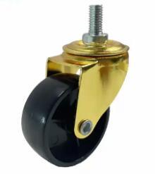 Leichte schwarze pp Gummi goldene Halterung Gabel Möbel Luxus Stil Lenk rolle Rolle - Product Image 2