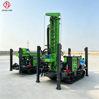 Foreuse hydraulique diesel sur chenilles de 200 m pour puits d'eau, machine de forage de puits pour l'approvisionnement en eau minier