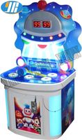 Machine de jeu d'arcade Whack-a-Mole miniature pour enfants, à monnayeur, avec marteau de dessin animé et système de rédemption de tickets