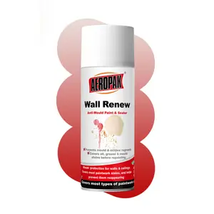 Aeropak 400ml Aerosol Anti Mould Stain Block Interior Wall Ceiling Renew Paint Spray For Ceiling