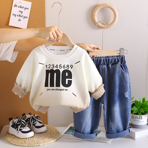 Vente en gros d'ensembles de vêtements pour enfants 2025 d'ensembles de vêtements chauds pour jeunes garçons d'automne ensembles de vêtements en coton et à la <span class=keywords><strong>mode</strong></span> pour garçons - Product Image 2