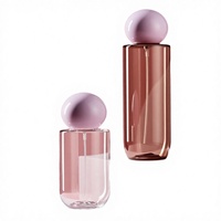 Flacon de parfum en plastique 100ml 150ml, couleur or, forme cylindrique, avec bouchon à bille, rechargeable, vaporisateur pour faux cils et lotion