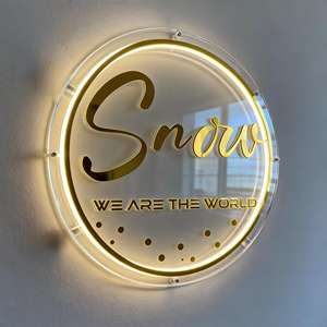 Enseigne lumineuse rétroéclairée pour salon de manucure, personnalisée, 3D, logo mural de réception, enseigne lumineuse en acrylique néon pour salon de coiffure - Product Image 1