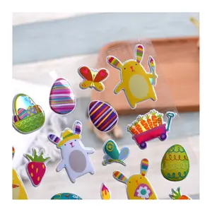 어린이 예술 공예 용품 인사말 카드 홈 장식 어린이 학습 완구를위한 거품 반짝이 푹신한 스티커 자체 접착