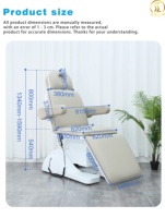 Tables de massage électriques pliables modernes pour salon de beauté, salon de coiffure, cabinet chiropratique, équipement de tatouage, spa, soins du visage - 3 moteurs