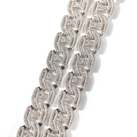 Nouvelle Chaîne Cubaine Iced Out Bling Bling pour Femmes et Hommes, Bijoux de Rappeurs, Chaîne Maille Cubaine Miami
