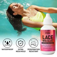 Colle adhésive pour perruques à logo personnalisé, forte tenue, résistante à l'eau, pour lace front et perruques en dentelle