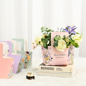 Cartes de mariage de luxe en gros facile à transporter boîtes à <span class=keywords><strong>bouquet</strong></span> de fleurs à impression personnalisée - Product Image 2