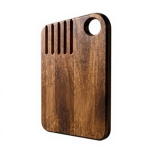 Planche à découper en bois de manguier rainuré, rectangulaire, pour pain, charcuterie et fromage, avec trou, vente en gros - Product Image 1