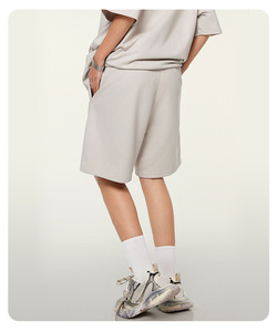 Shorts de sport à séchage rapide SS3271 du fabricant, 280 grammes, mélanges de coton, couleur unie, teinture unie, pour hommes et femmes, service OEM - Product Image 6