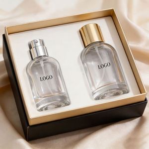 Eco-Friendly Round Bouteille De Parfum Custom Bottle 15ml20ml 30ml 50ml 100ml Atomizer <b>Empty</b> Glass Decant Perfume Bottle and <b>Box</b> - Product Image 2