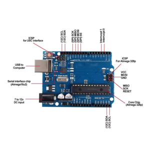 Placa R3 para Arduino IDE, microcontrolador ATmega328P con cable USB y conector de pines rectos de 2.54 mm para proyectos de bricolaje - Product Image 6