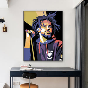 Peinture sur toile personnalisable 280G Décoration intérieure Musique rock Star du rap Groupe de rappeurs Star Hip Hop Affiches murales - Product Image 2