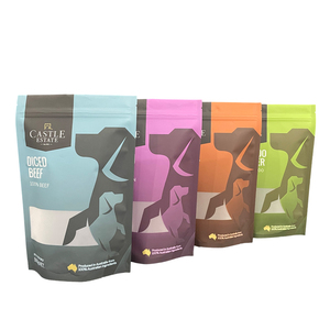 Bolsa de embalaje de alimentos para mascotas personalizada, ventana con cremallera, barato, reciclable, 350g, comida para perros, bolsas de barrera de pie, proveedor de impresión - Product Image 2